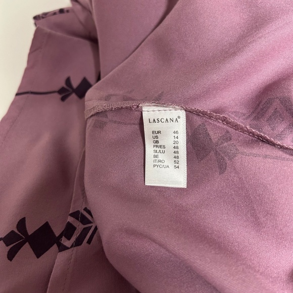 NWT Lascana Women's 14 Purple Off-the-Shoulder Bohemian Blouse Flutter Sleeves - Picture 3 of 9